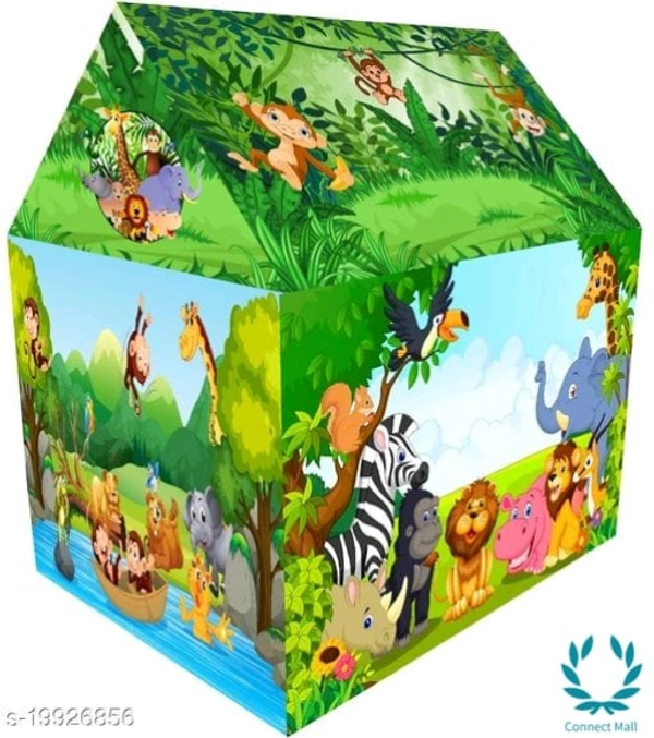  Studio Circus House Kids Tent - Free Size, Green, Poly Cotton, Tent, MultiPack :1